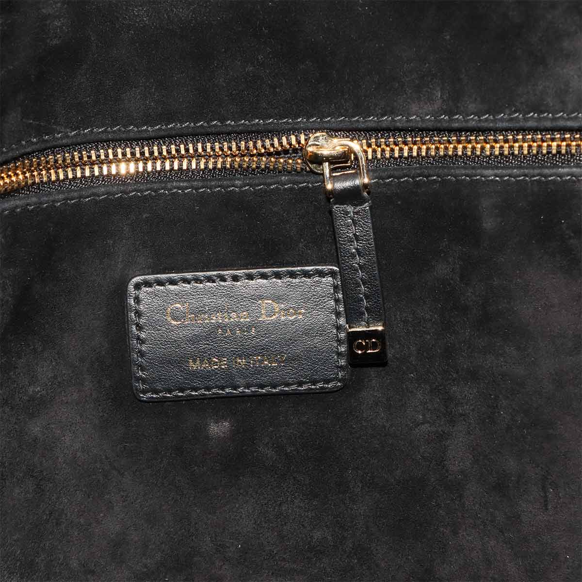 Macrocannage Book Tote Shoulder Medium Bag Leather Black