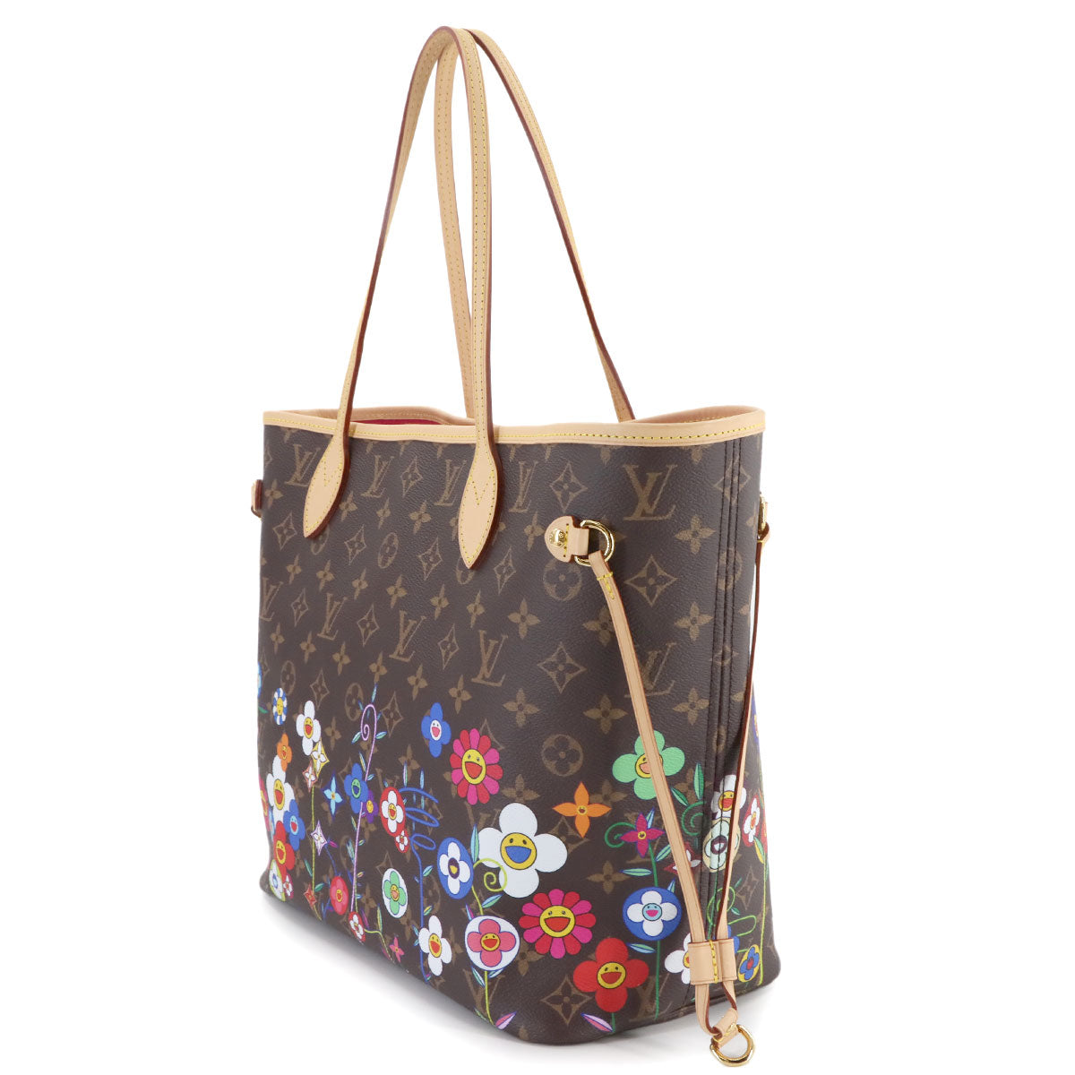 LOUIS VUITTON Monogram LVxYK Painted Dots Neverfull MM Tote Bag M46381