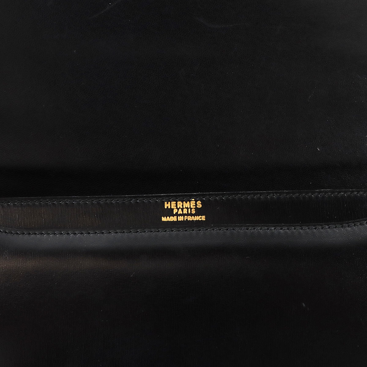 Shoulder Bag Box Calf Leather Black Vintage Purse