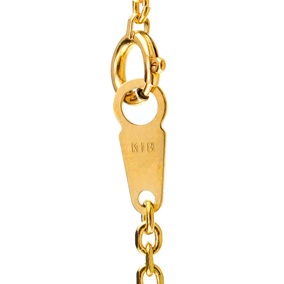 Ruby 0.13ct Diamond 0.99ct Necklace 18K 18K Yellow Gold 750