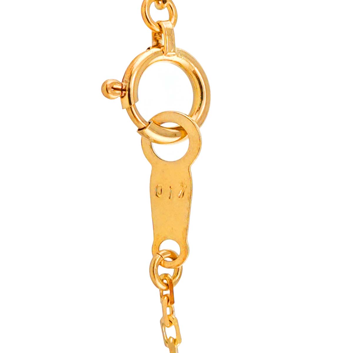 Turquoise Diamond 0.17ct Necklace 18K K18 Yellow Gold 750