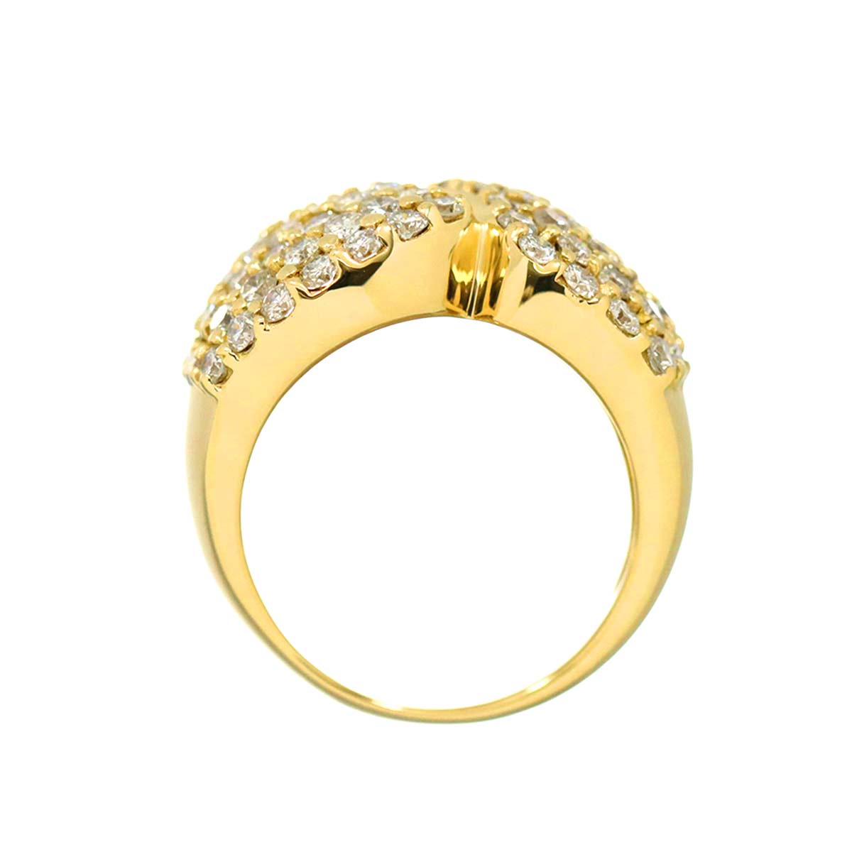 Diamond 2.80ct Ring 18K YG Yellow Gold 750 6-6.25(US)