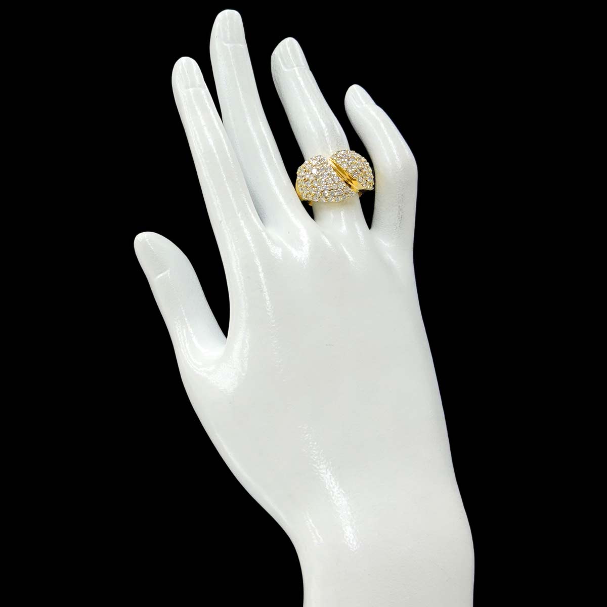 Diamond 2.80ct Ring 18K YG Yellow Gold 750 6-6.25(US)