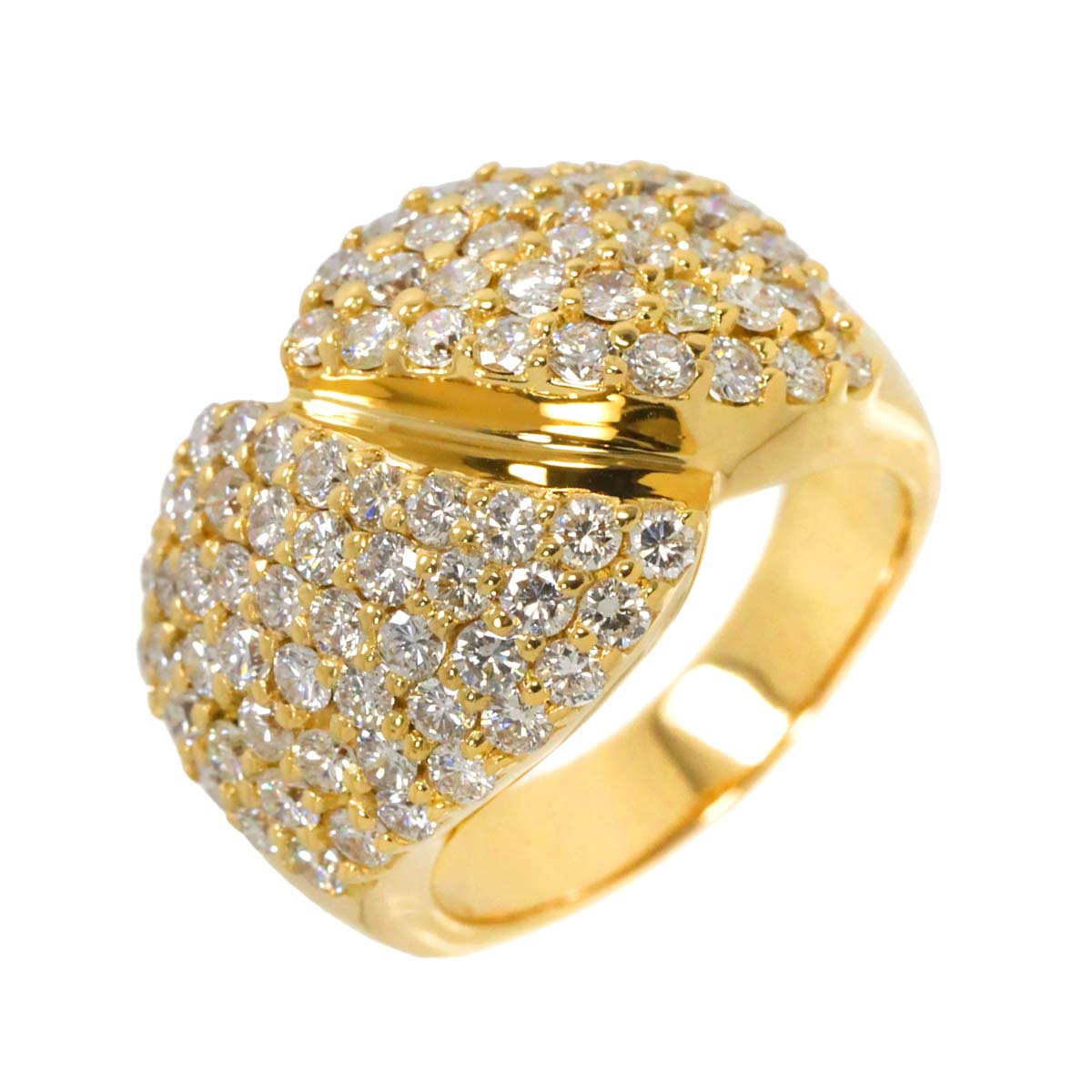 Diamond 2.80ct Ring 18K YG Yellow Gold 750 6-6.25(US)