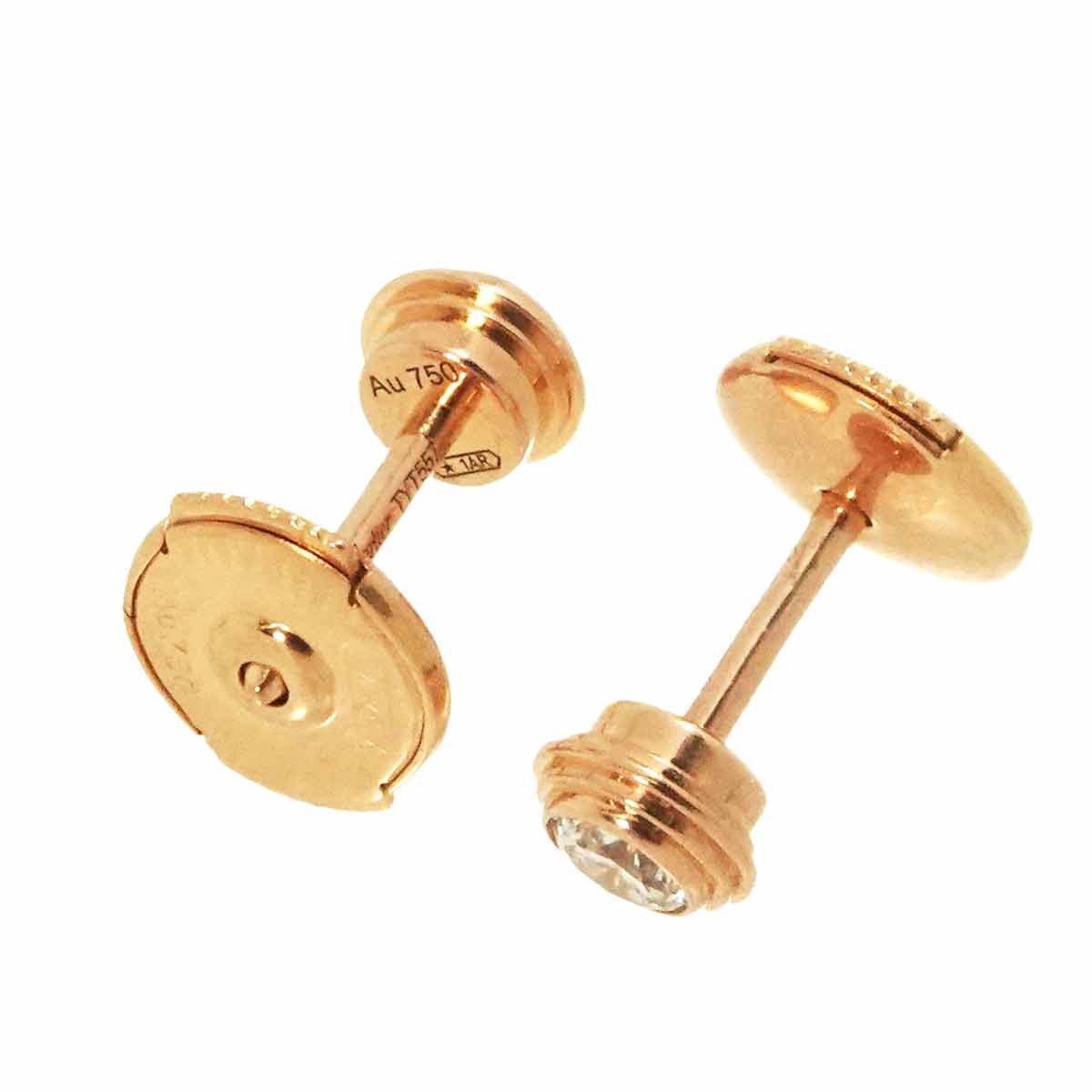 Damour Diamond Earring Pierced MM 18K PG 750