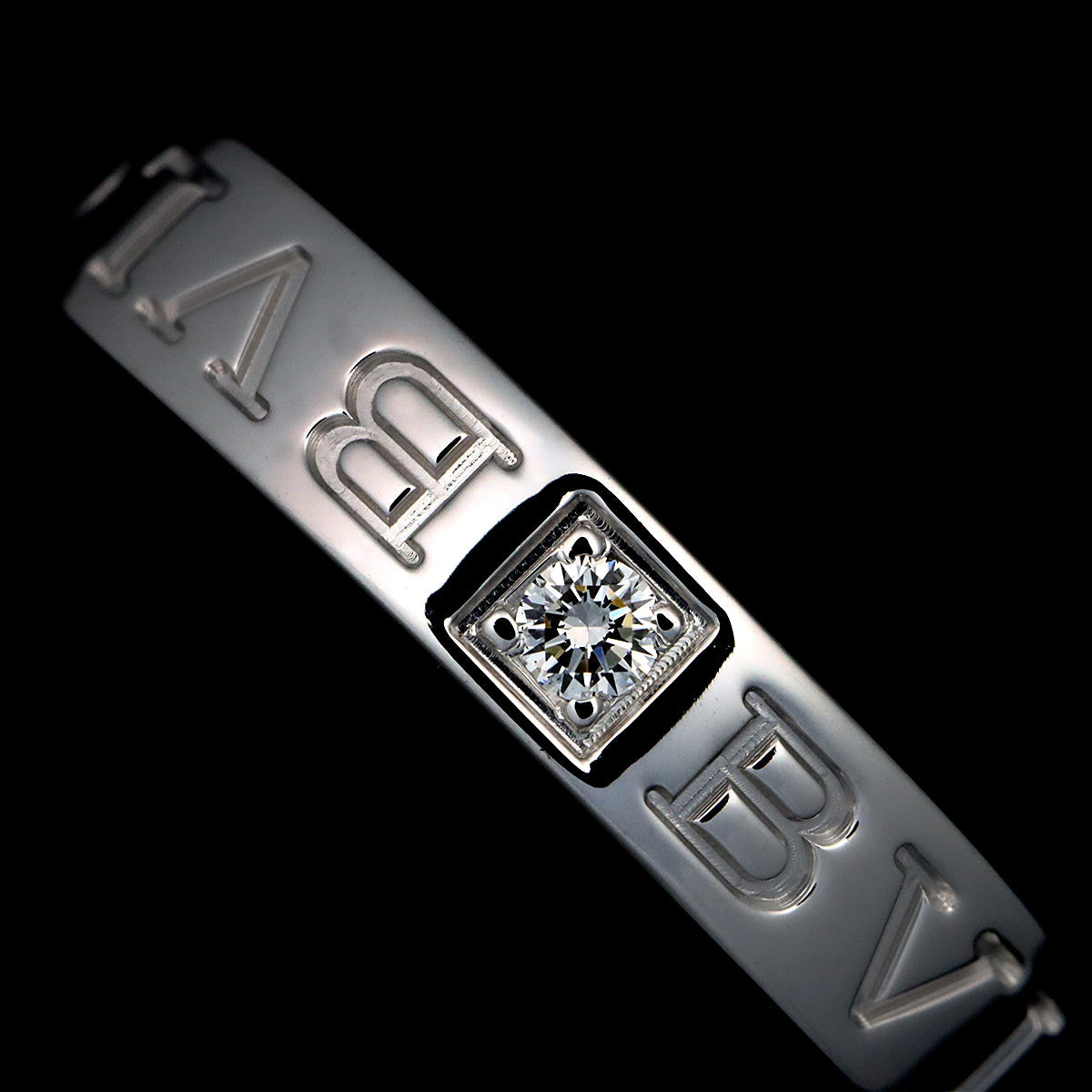 B-ZERO1 Diamond Ring 18K WG 750 size5.5-5.75(US)