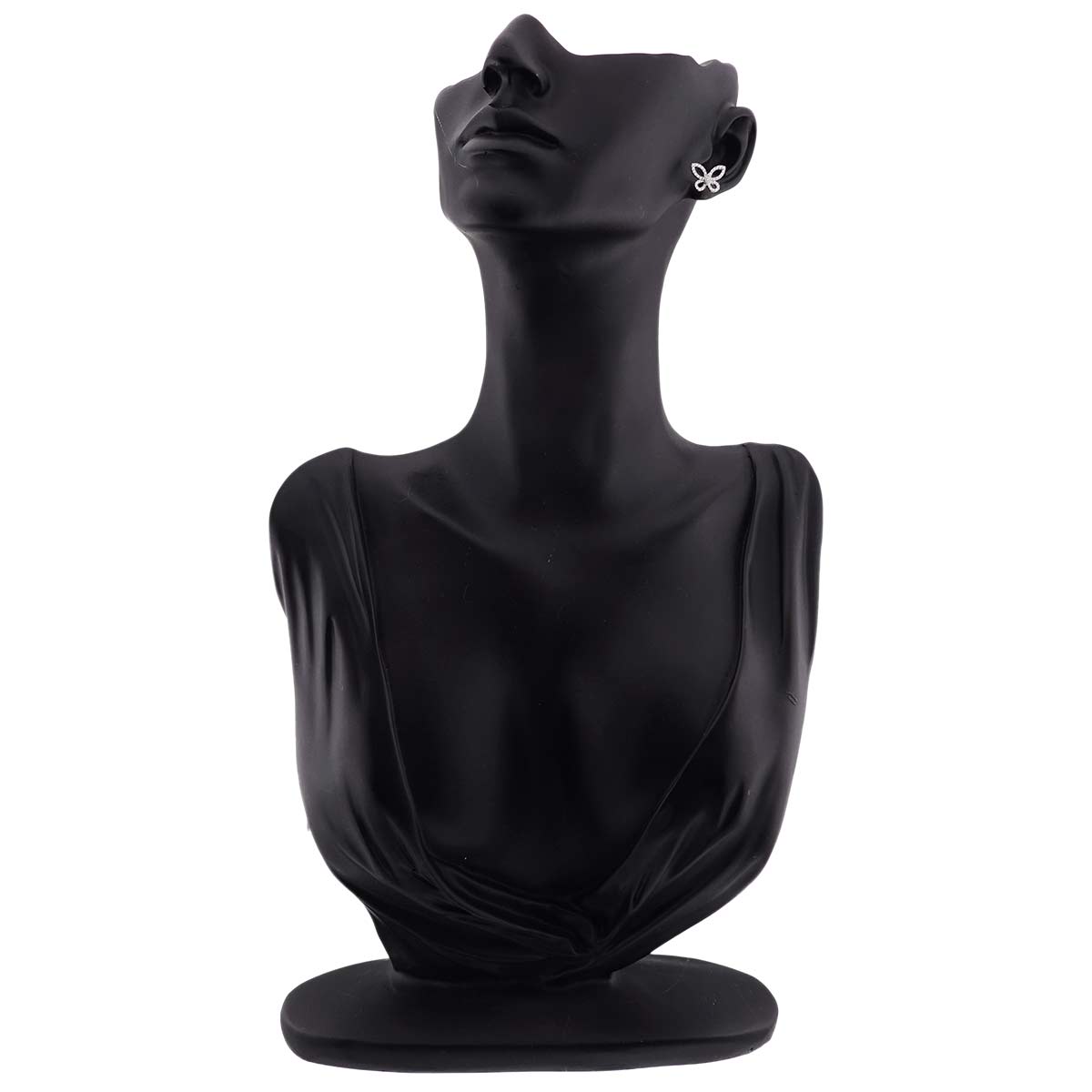 Mini Butterfly Silhouette Diamond Earrings Pierced 18K WG 750