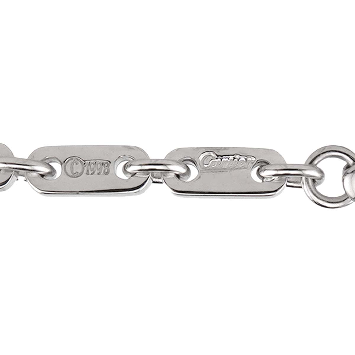 Figaro Necklace 18K White Gold 750