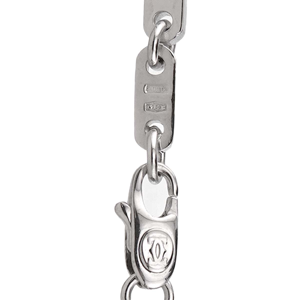 Figaro Necklace 18K White Gold 750