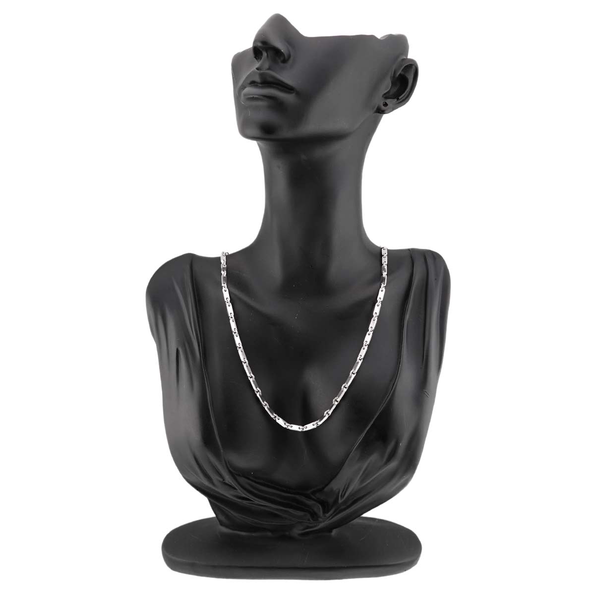 Figaro Necklace 18K White Gold 750
