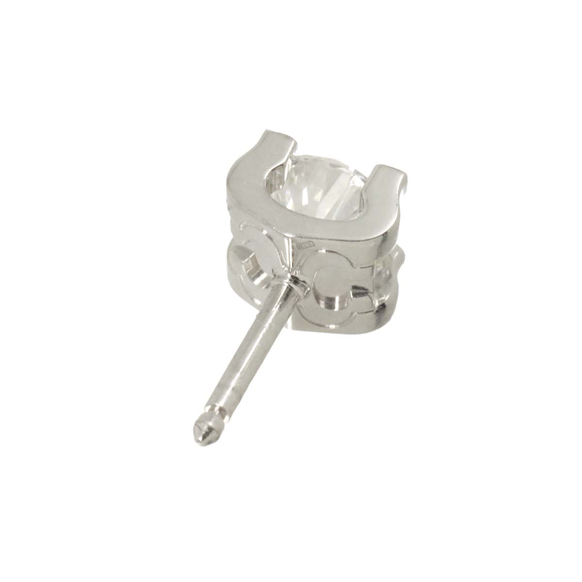 Diamond 0.53ct G/VVS1/EX Earring Pierced 18K WG One Piece only