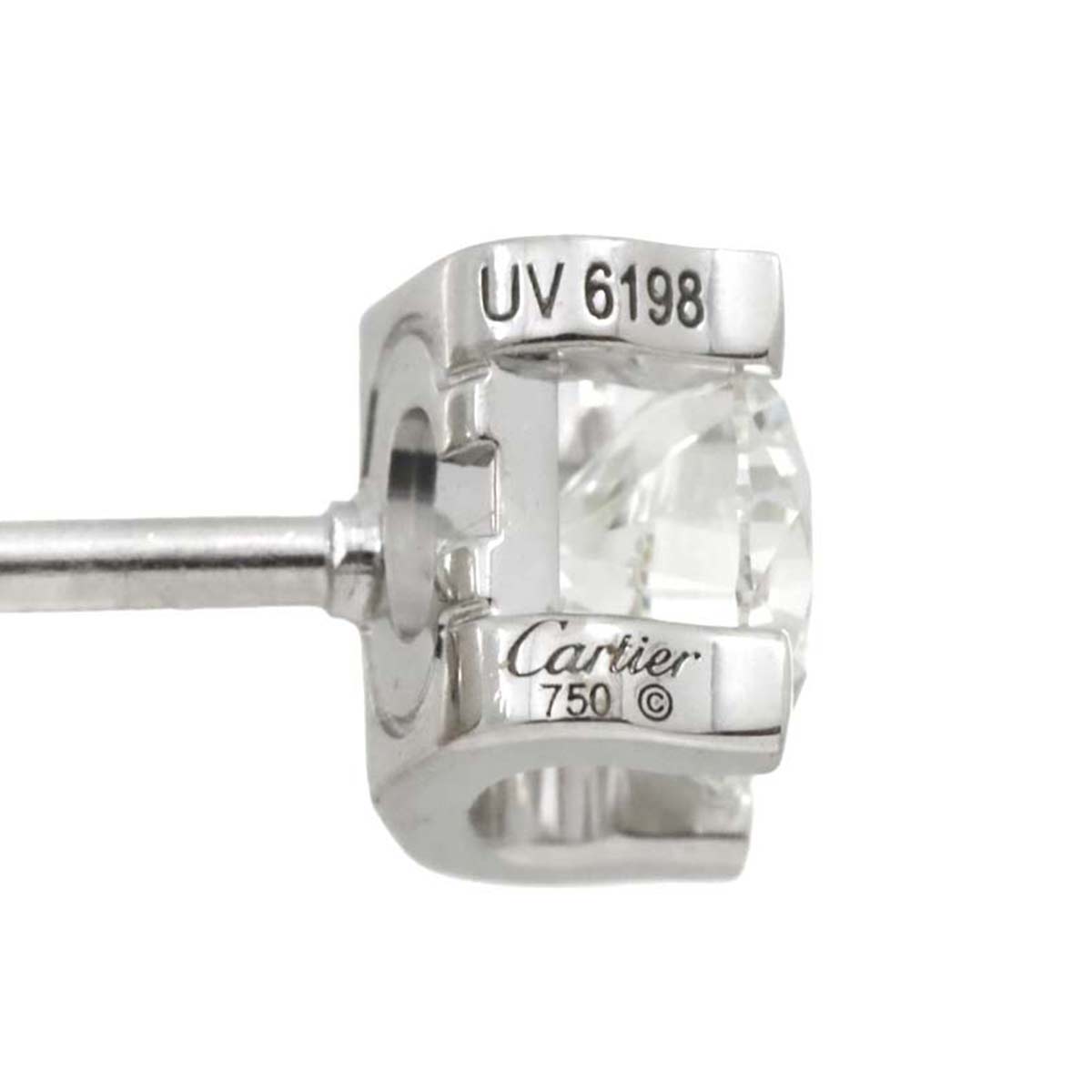 Diamond 0.53ct G/VVS1/EX Earring Pierced 18K WG One Piece only