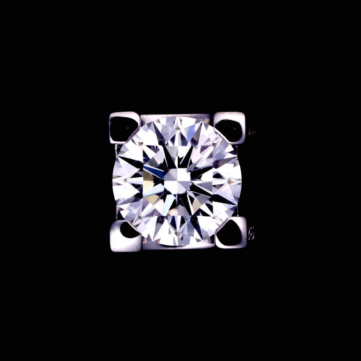 Diamond 0.53ct G/VVS1/EX Earring Pierced 18K WG One Piece only