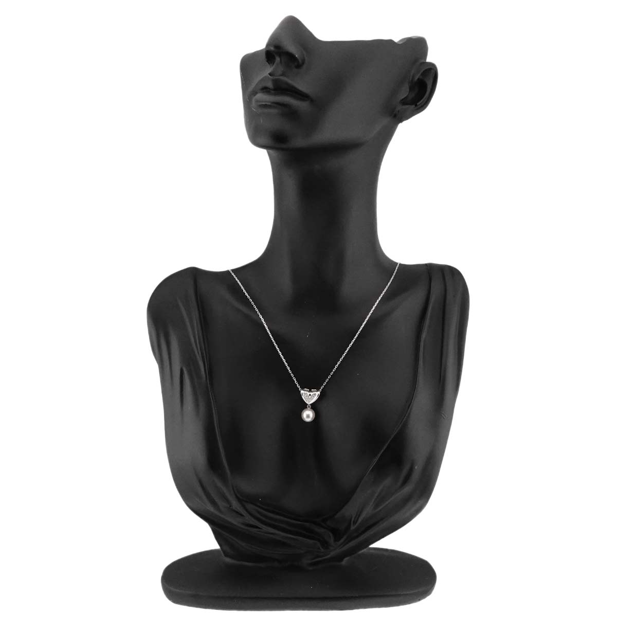 Akoya Pearl 7.6mm Diamond Necklace 14K White Gold 585