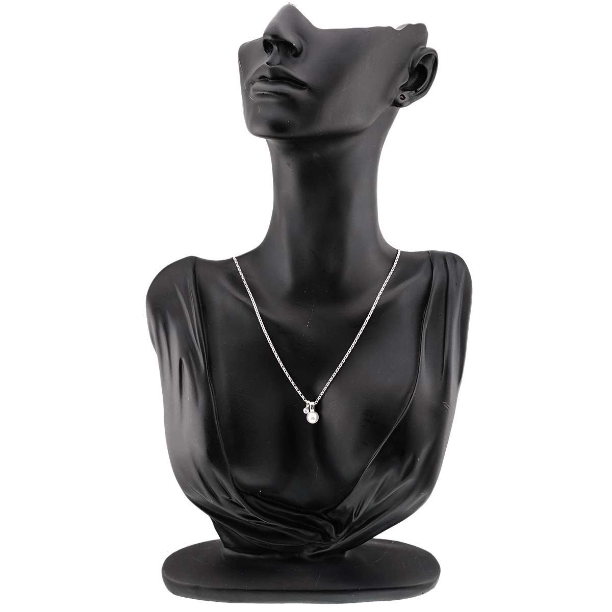 Akoya Pearl 6.7mm Diamond Necklace 18K White Gold 750