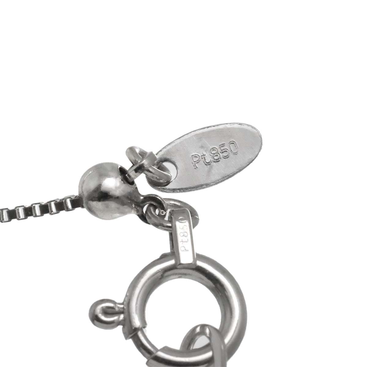 Black Pearl 11.2mm Diamond 0.36ct Necklace Pt