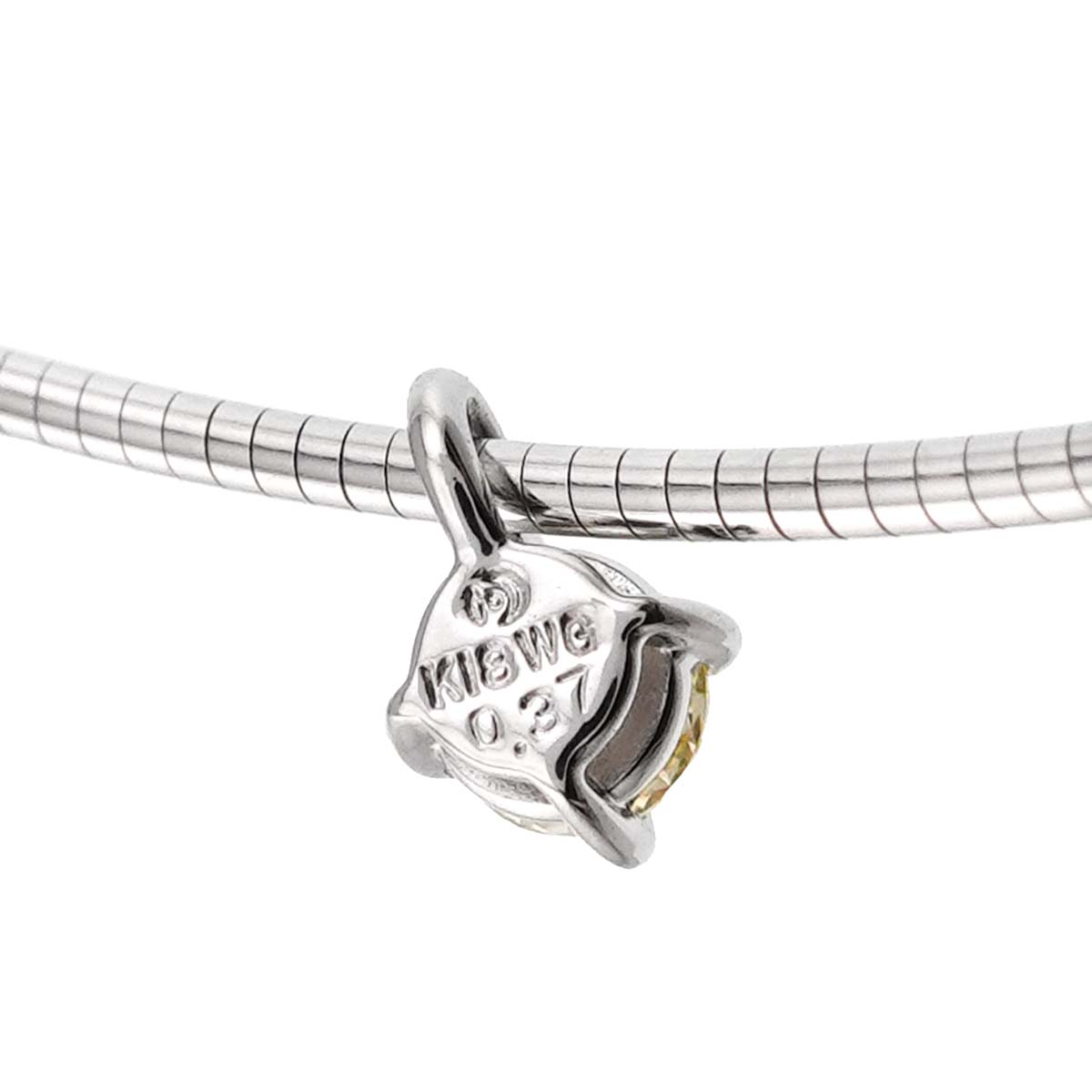 Diamond 0.37ct Necklace 18K WG White Gold 750