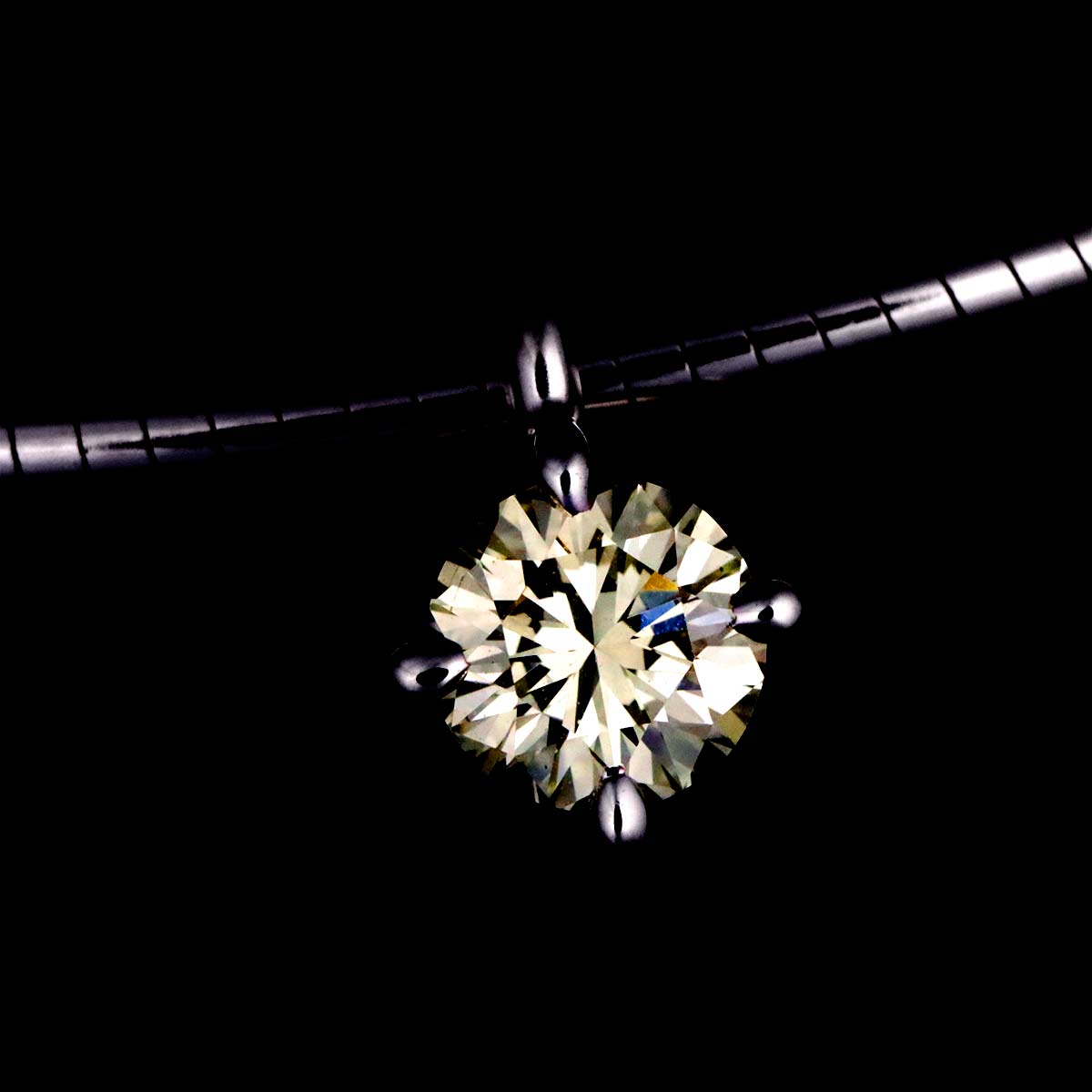 Diamond 0.37ct Necklace 18K WG White Gold 750