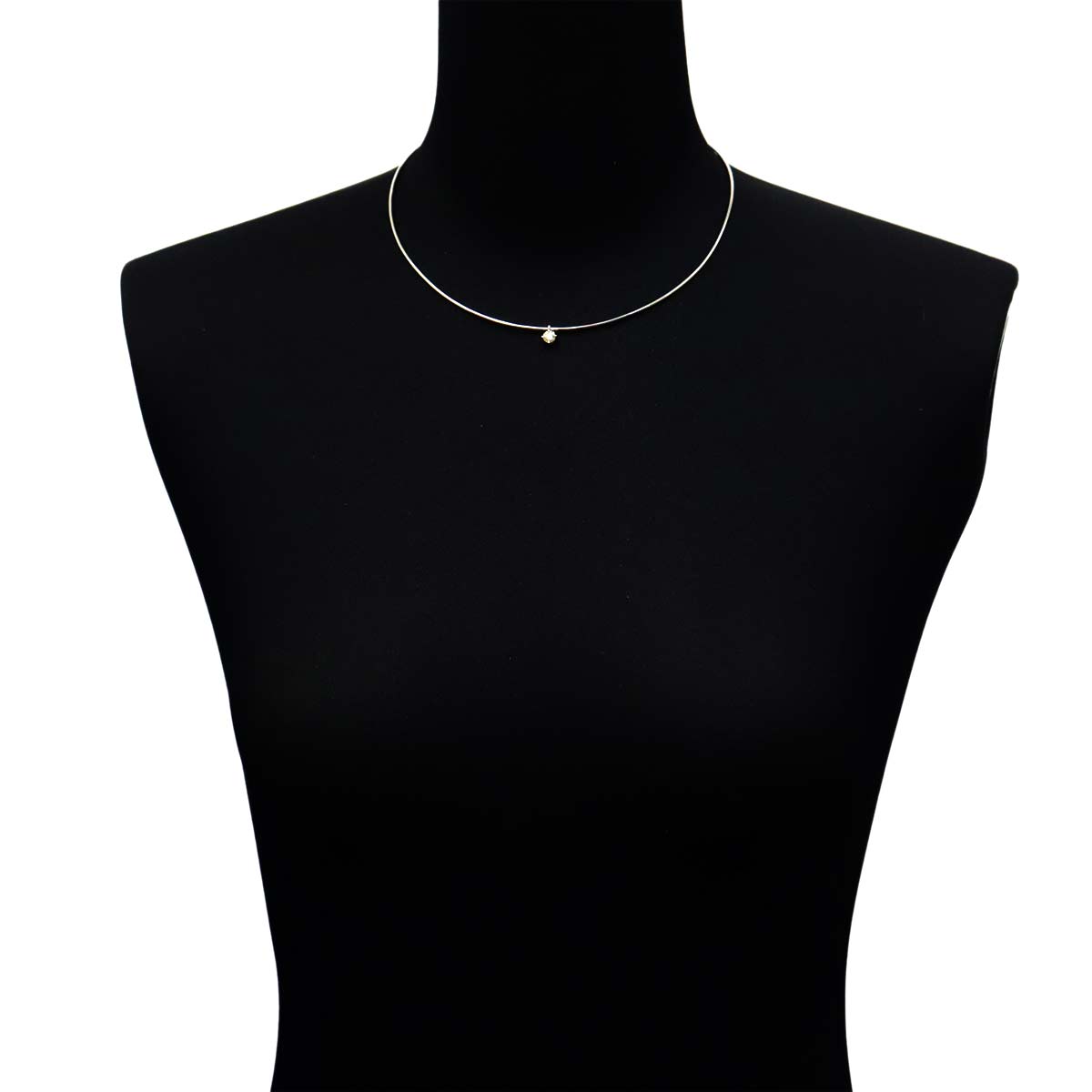 Diamond 0.37ct Necklace 18K WG White Gold 750