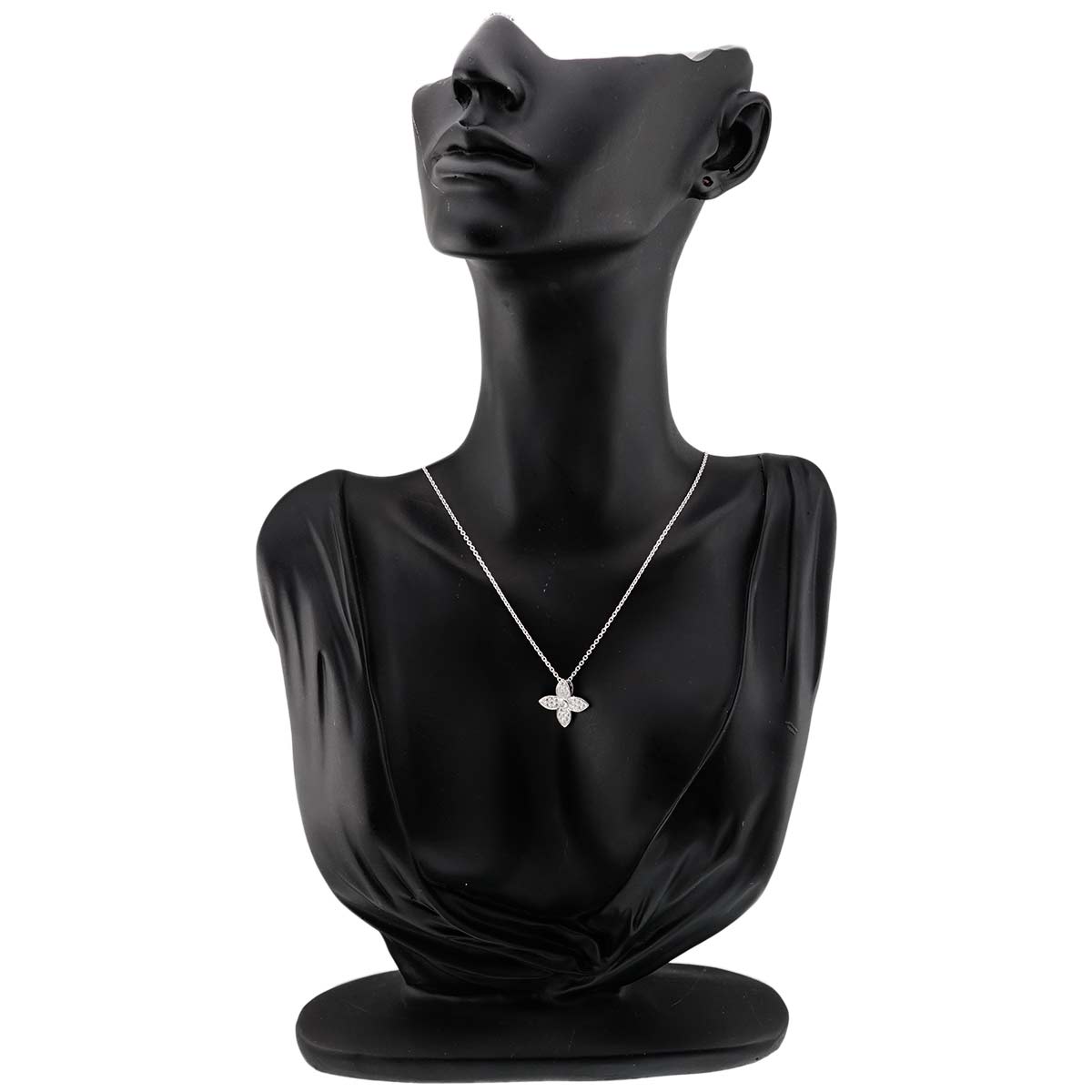 Pendentif Star blossom Diamond Necklace 18K WG 750