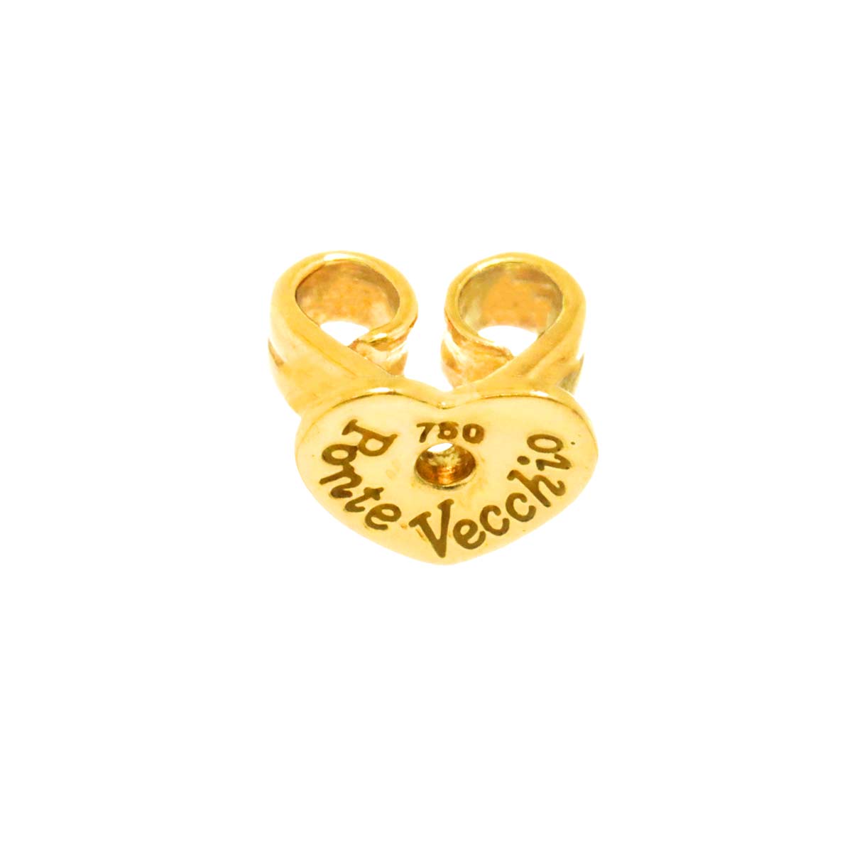 Diamond 0.07ct Heart Earring 18K YG 750 One Piece only