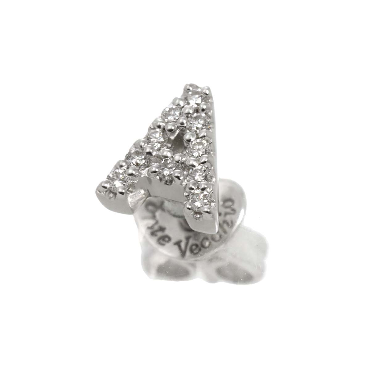 Diamond 0.05ct Earring Pierced 18K WG One Piece only