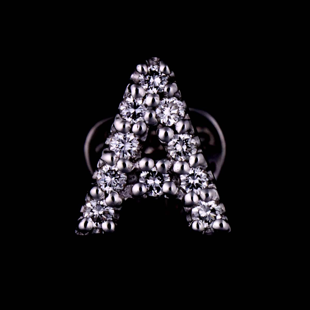 Diamond 0.05ct Earring Pierced 18K WG One Piece only