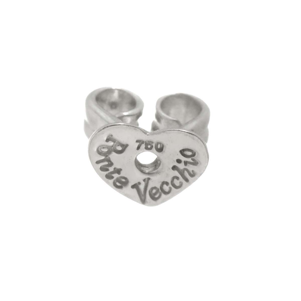 Diamond 0.08ct Earring Pierced 18K WG One Piece only