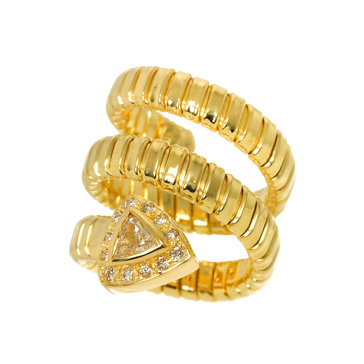 Diamond 0.20ct/0.18ct Ring 18K YG Yellow Gold 750 2.75-3(US)