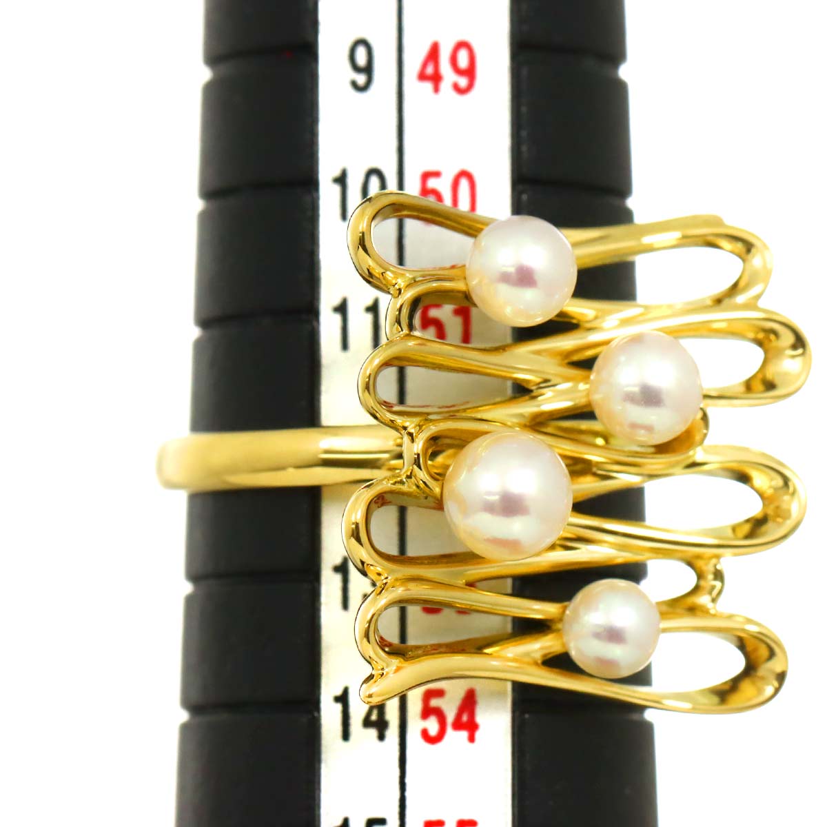 Akoya Pearl 3.3-4.4mm Ring 18K K18 YG 750 6(US)