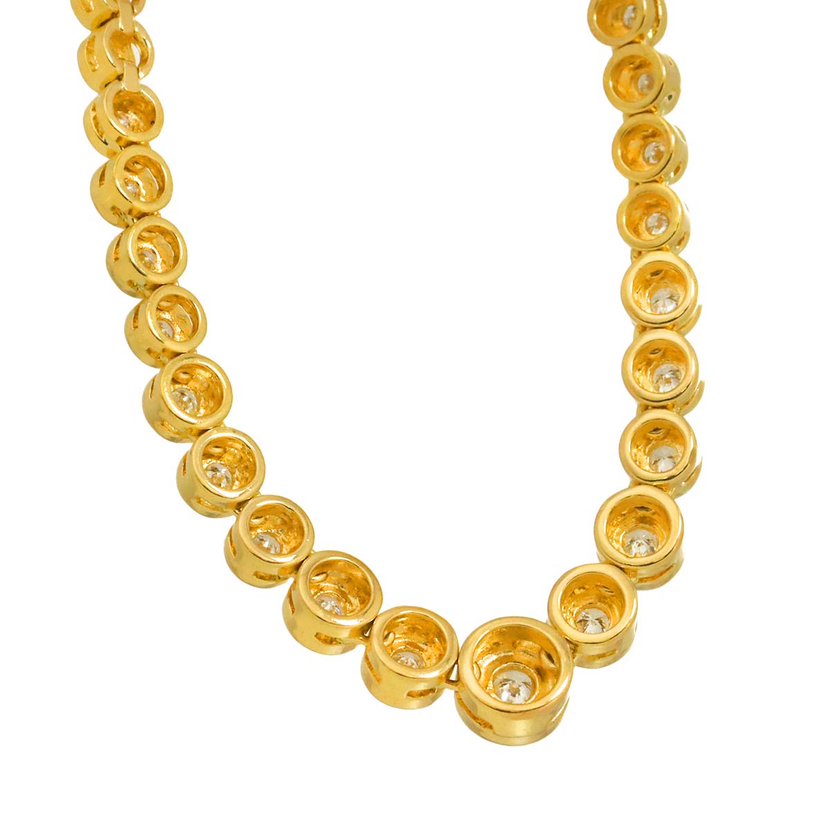 Diamond 2.09ct Necklace 18K YG Yellow Gold 750