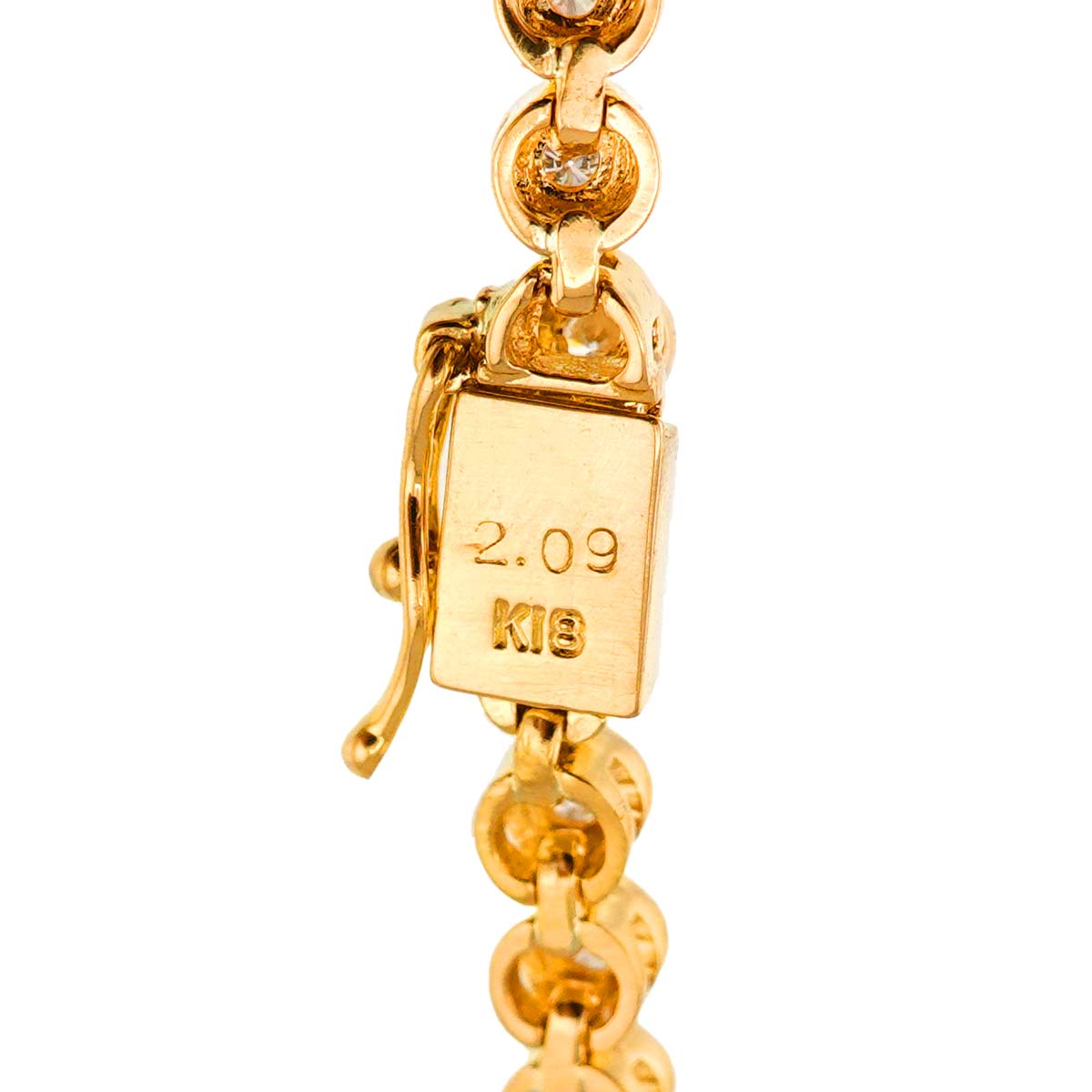 Diamond 2.09ct Necklace 18K YG Yellow Gold 750