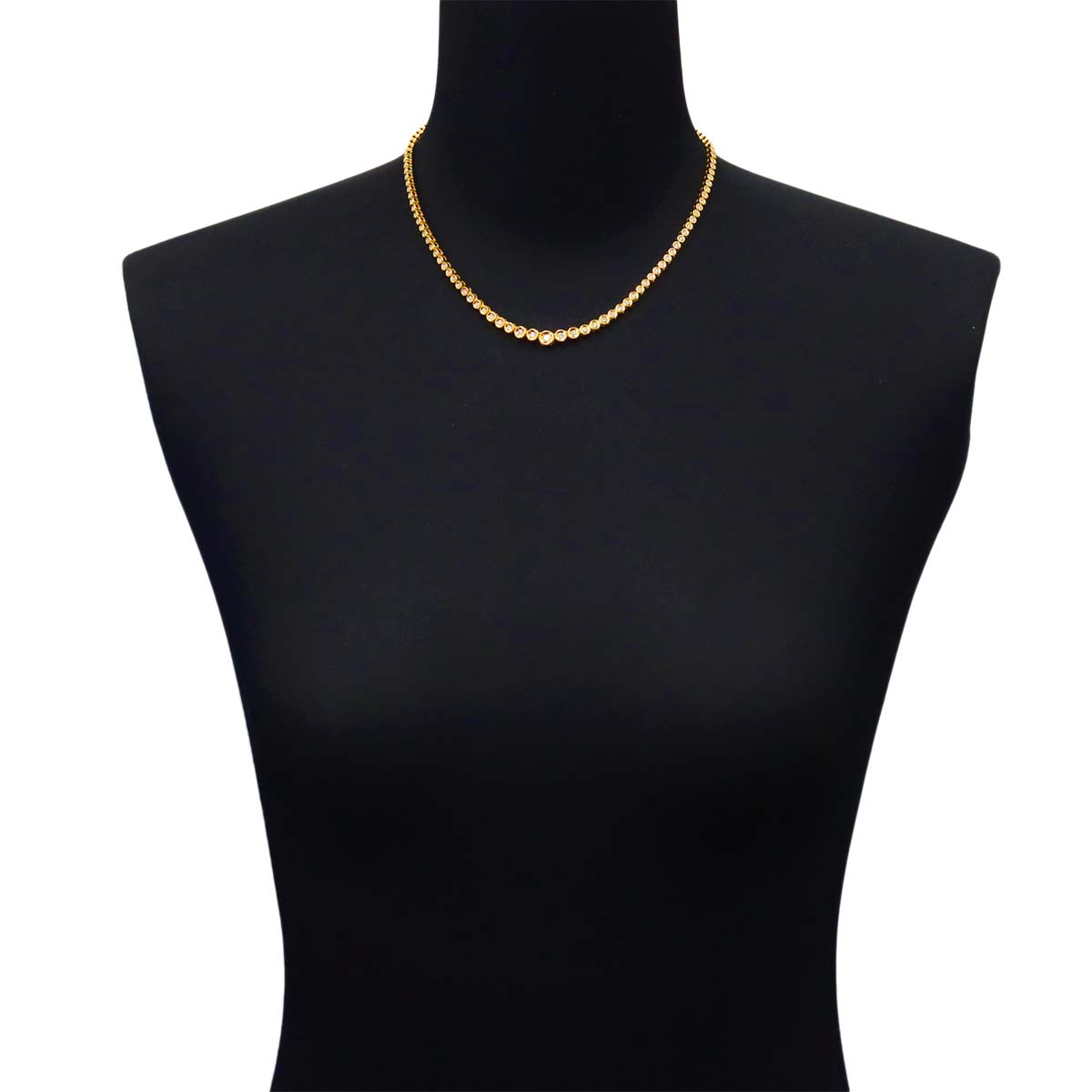 Diamond 2.09ct Necklace 18K YG Yellow Gold 750
