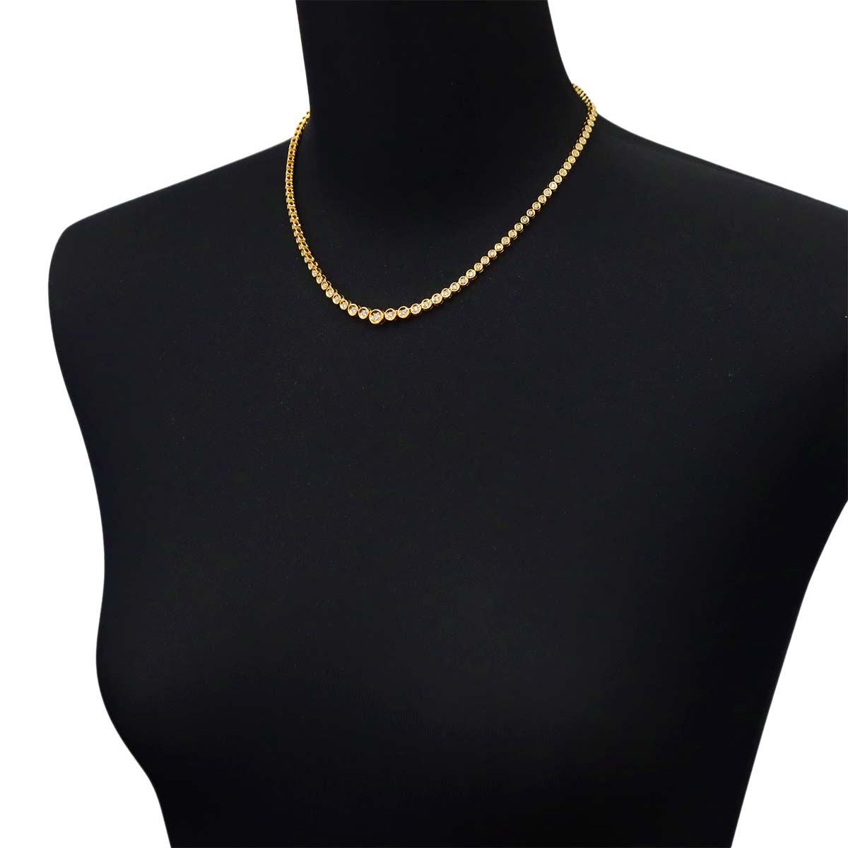 Diamond 2.09ct Necklace 18K YG Yellow Gold 750