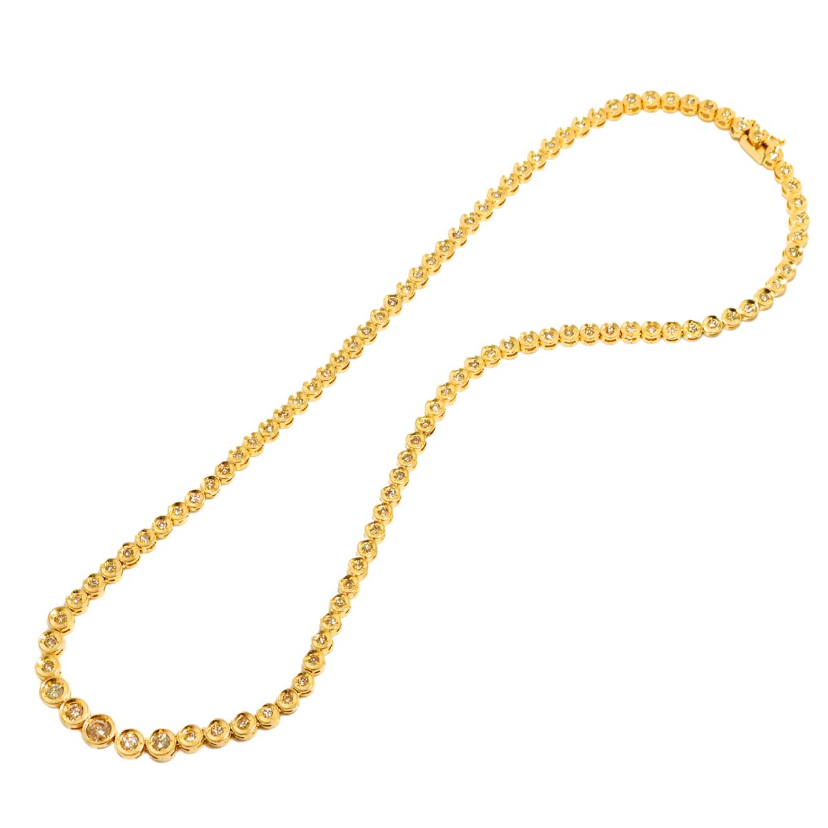 Diamond 3.10ct Necklace 18K YG Yellow Gold 750