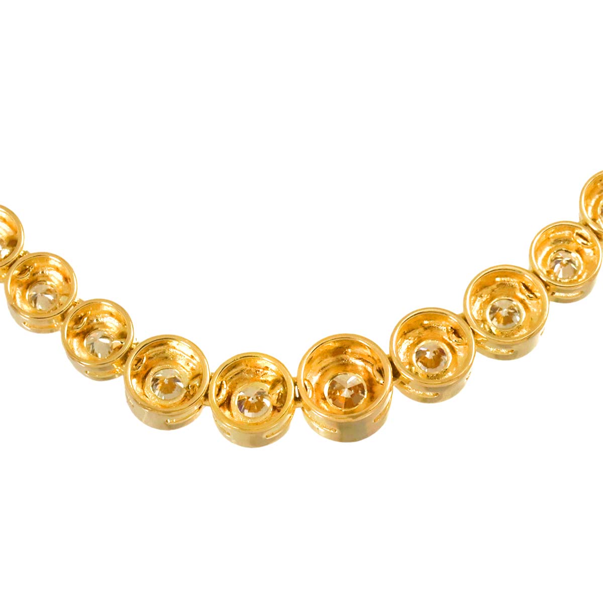 Diamond 3.10ct Necklace 18K YG Yellow Gold 750