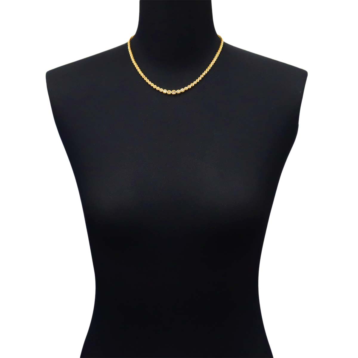 Diamond 3.10ct Necklace 18K YG Yellow Gold 750