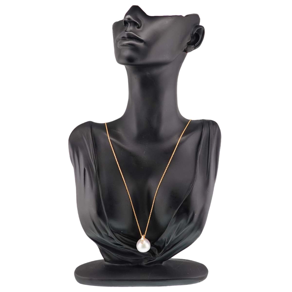 South Sea Pearl 16.7mm Diamond 0.437ct Necklace 18K YG Yellow Gold 750