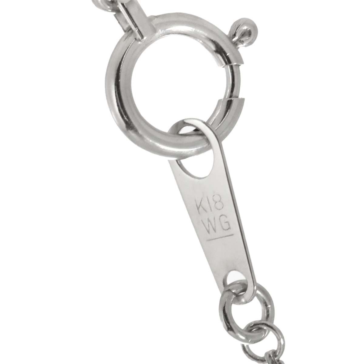 Amethyst 4.41ct Diamond 0.03ct Necklace 18K WG White Gold 750