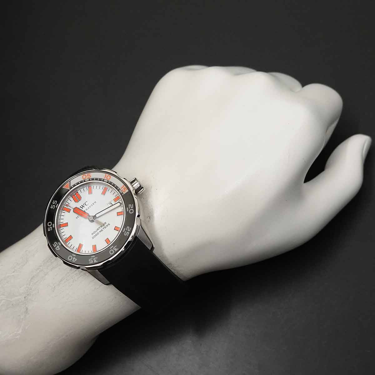 Aqua Timer 2000 IW356807 Automatic Date White Dial Mens Watch