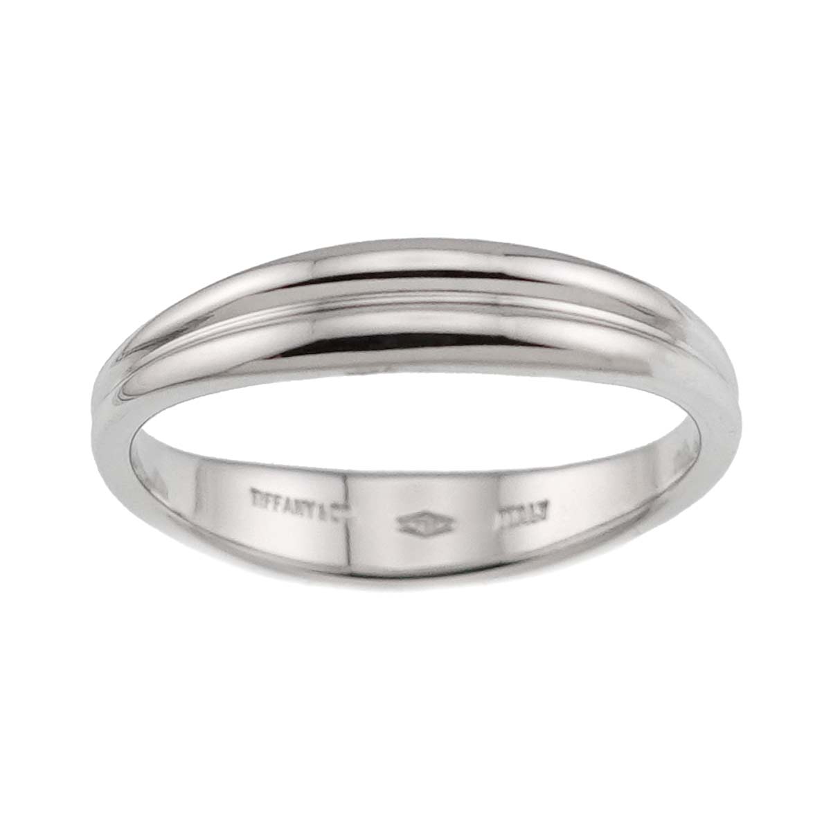 Double wave Ring 18K White Gold 750 Size5.75-6(US)