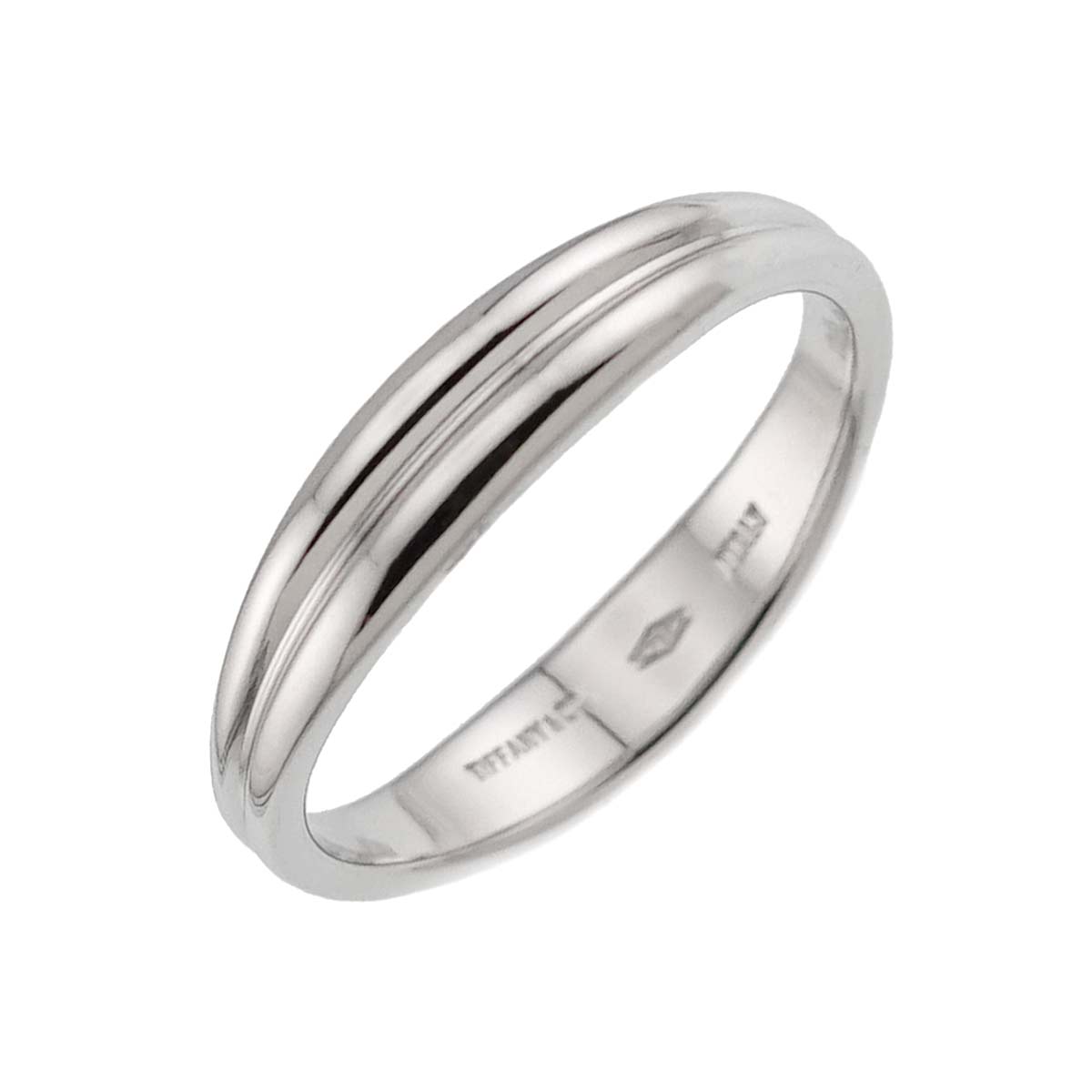 Double wave Ring 18K White Gold 750 Size5.75-6(US)