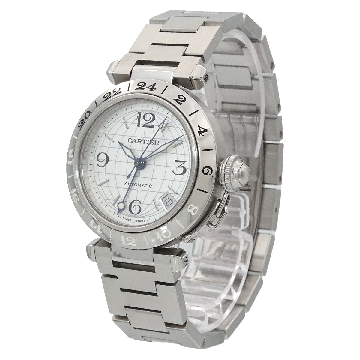 PashaC Meridian GMT W31078M7 Automatic Silver Dial Boys