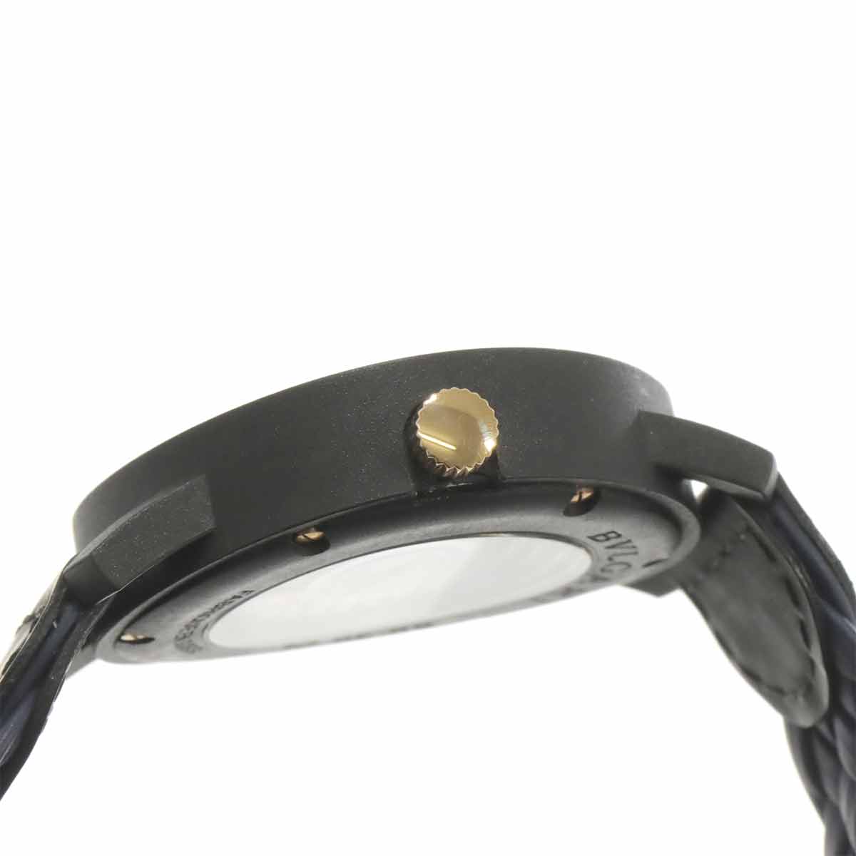 BVLGARIBVLGARI Carbon Gold BB40CL 750 YG Blue Dial Mens