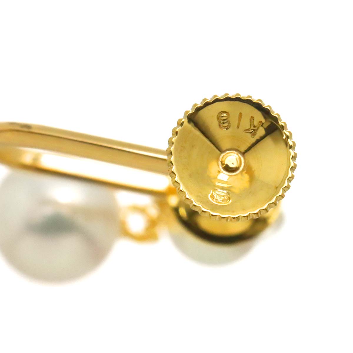 Akoya Pearl 5.7-4.4mm Earrings 18K Yellow Gold 750