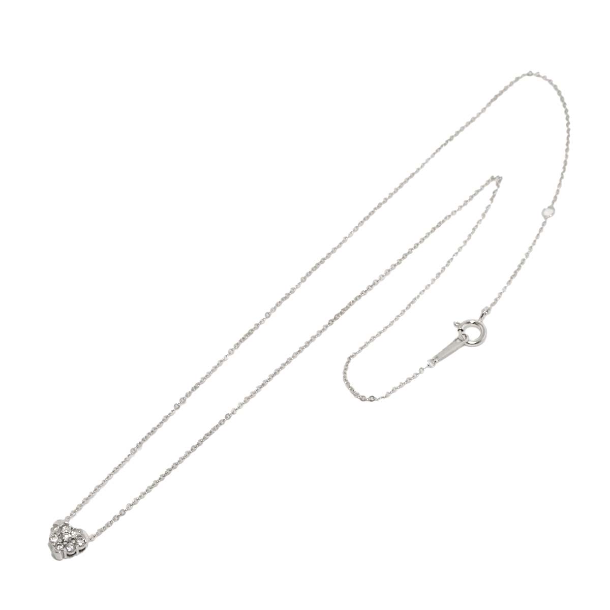 Diamond 0.19ct Heart Necklace 18K WG 750