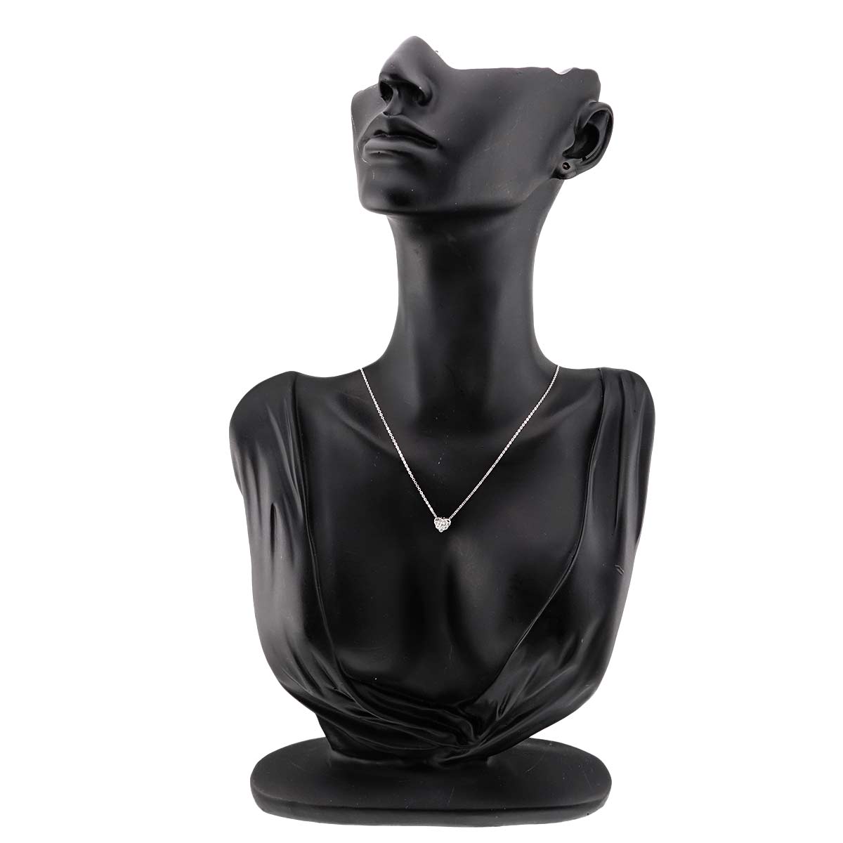 Diamond 0.19ct Heart Necklace 18K WG 750