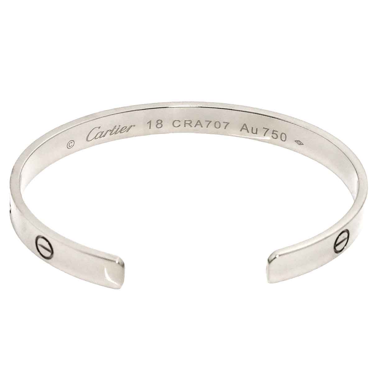 Love Bracelet Open 18K White Gold 750 Size18