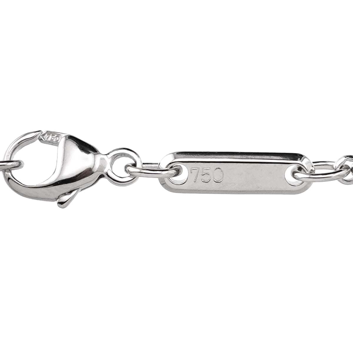 Happy Diamond Heart Necklace 18K White Gold 750