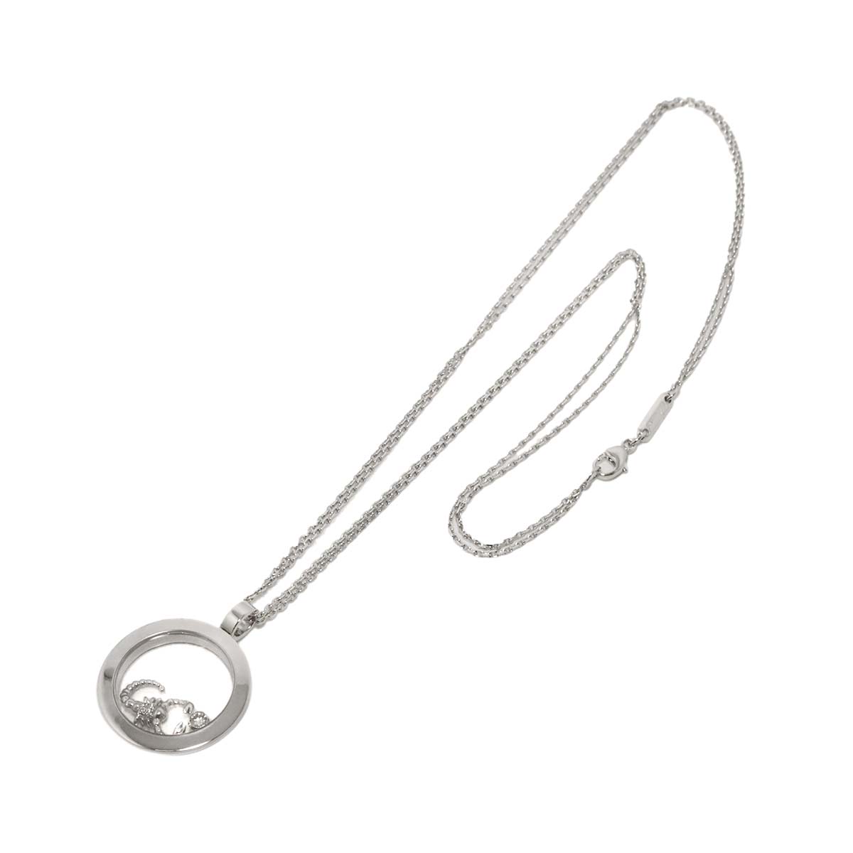 Happy Diamond Scorpio Necklace 18K White Gold 750